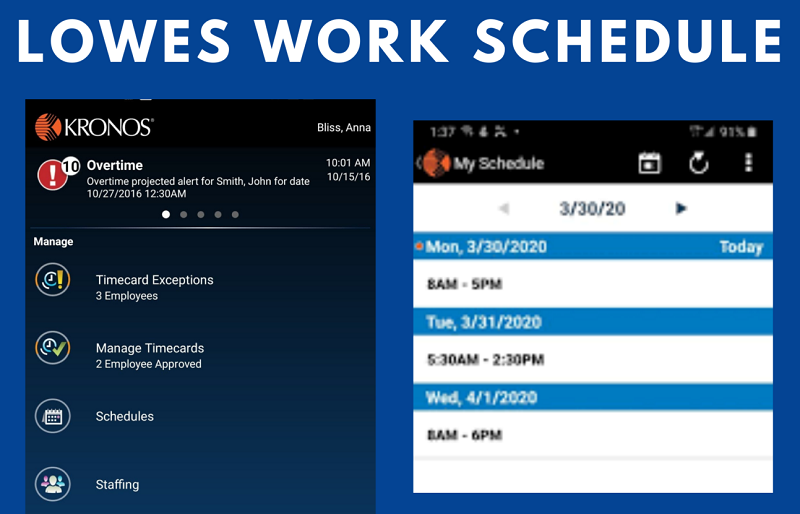 lowes kronos work schedule